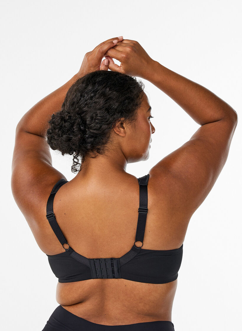 Minimizer-bh met gewatteerde bandjes, Zwart, Model image number 2
