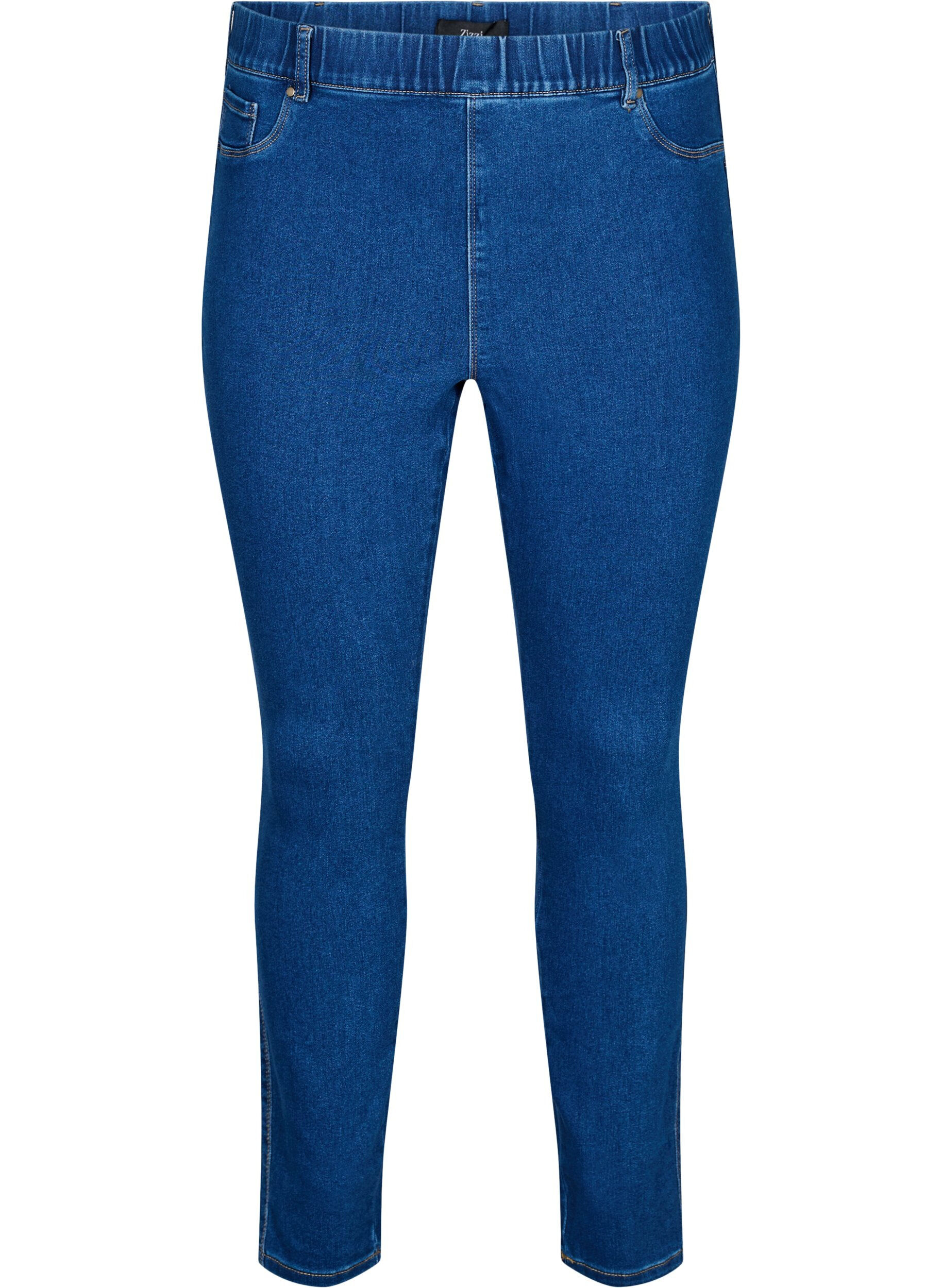 ZizziJeggings met hoge taille, Blauw, Packshot image number 0
