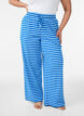 Gestreepte pyjamabroek met een high waist en wijde pijpen, Blauw, Model image number 2