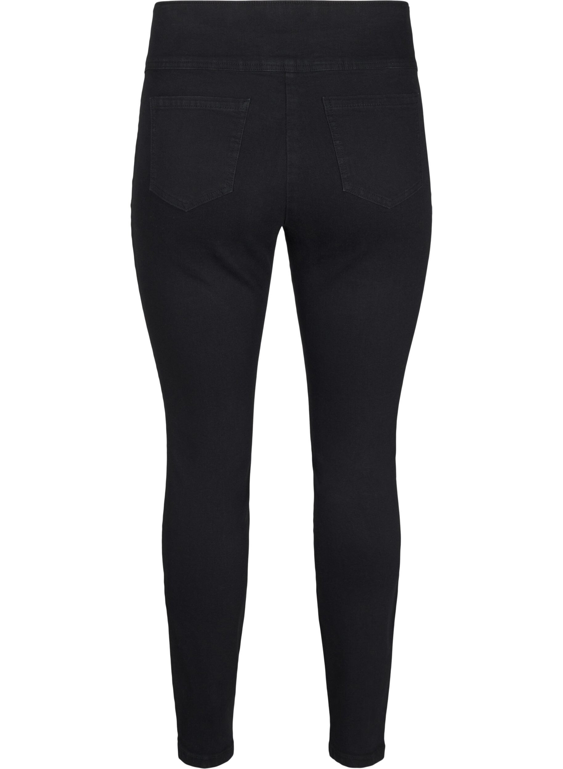 ZizziRekbare jeggings met een hoge taille, Zwart, Packshot image number 1