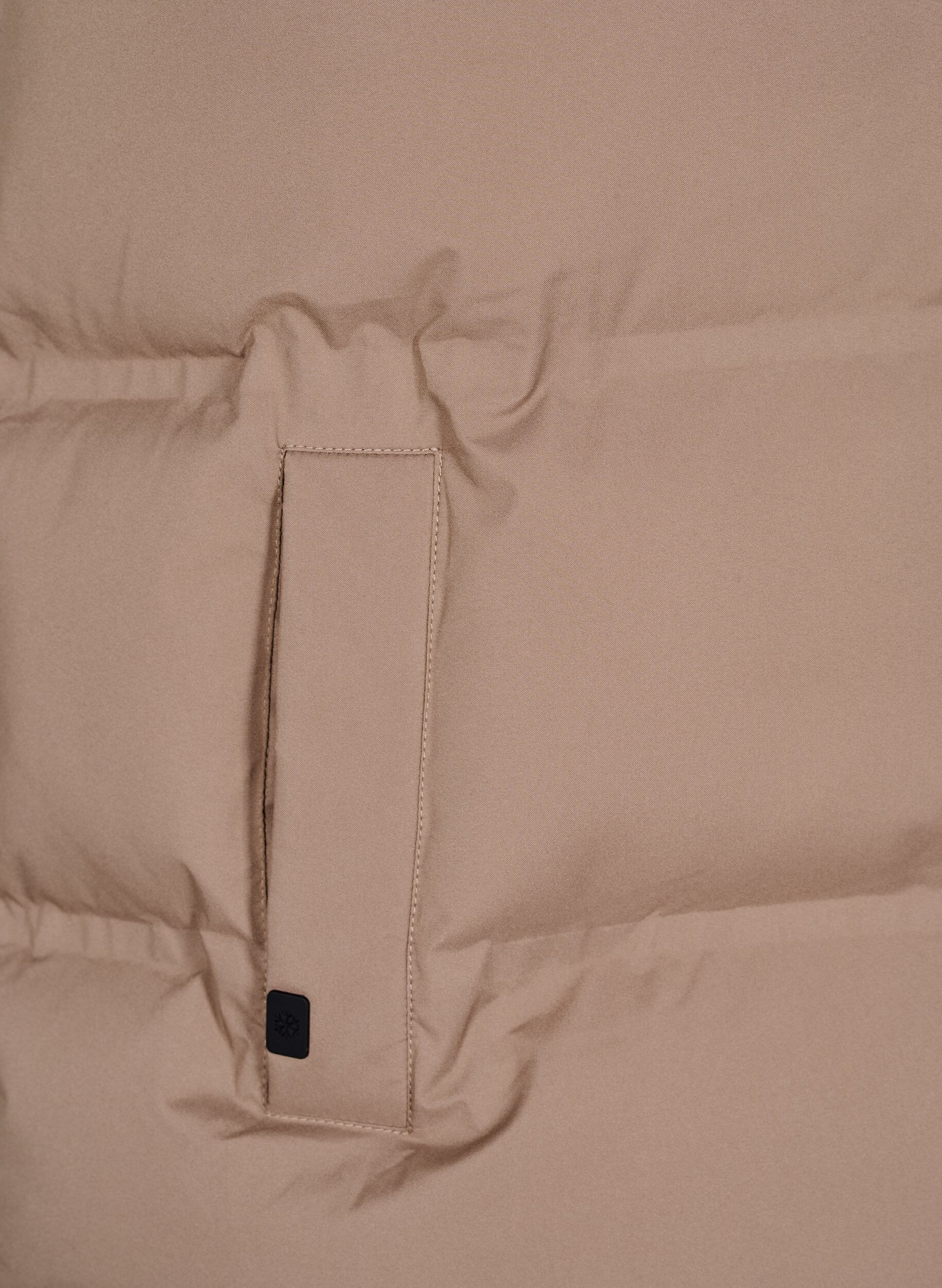 ZizziKorte puffer bodywarmer met hoge kraag, Bruin, Packshot image number 3