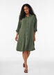 Lange shirt met een lichte textuur, Groen, Model image number 0