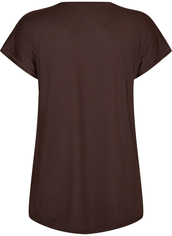 Lang trainings-T-shirt, Bruin, Packshot image number 1