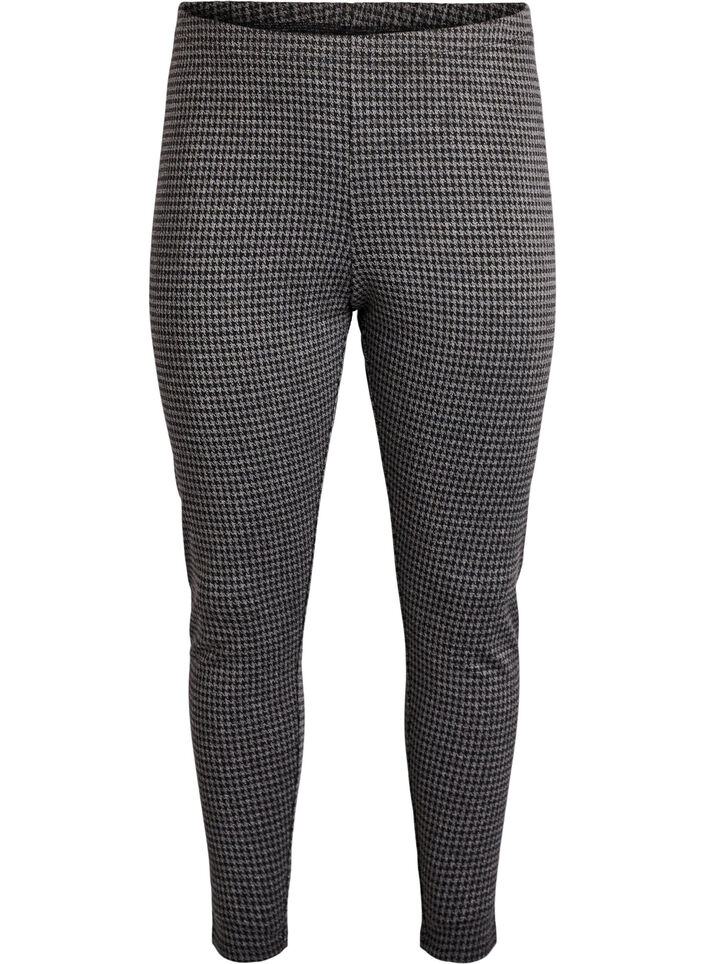 Patroonleggings met een reguliere taille, Grijs, Packshot image number 0