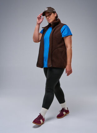 ZizziSportlegging met fleecevoering, Black, Image image number 0