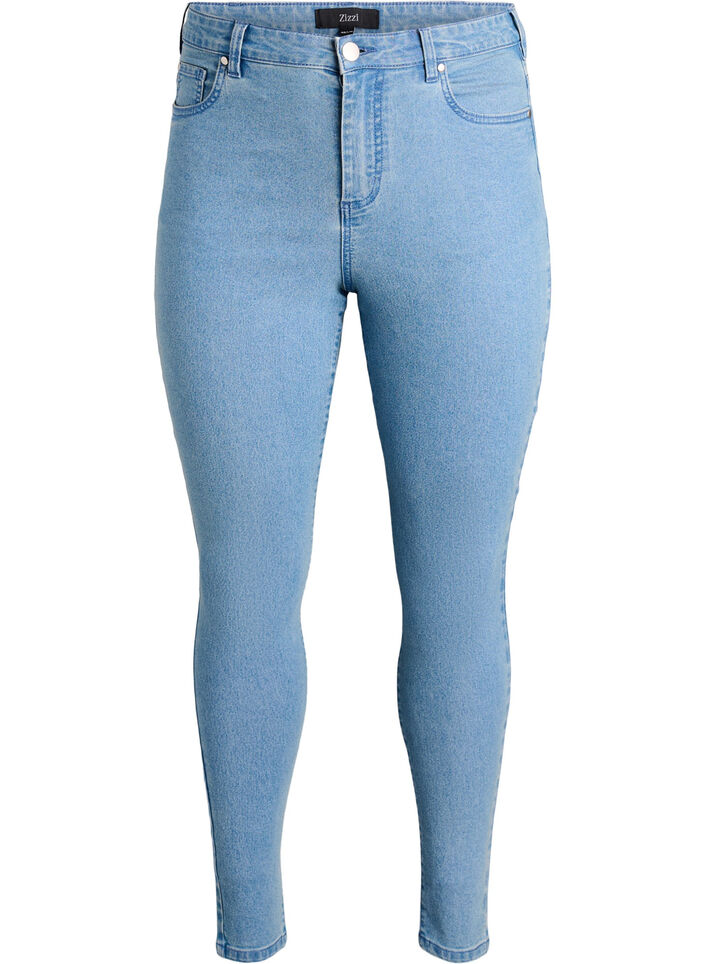 Amy super slim fit jeans met hoge taille, Blauw, Packshot image number 0