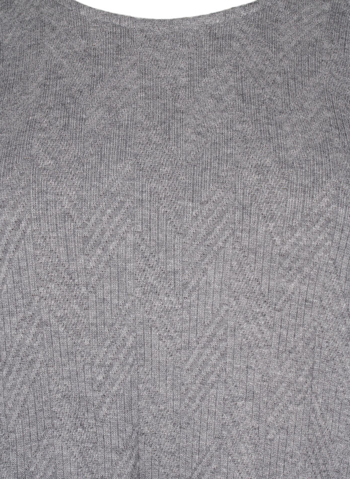 Gepatroonde blouse met lange mouwen, Grijs, Packshot image number 2