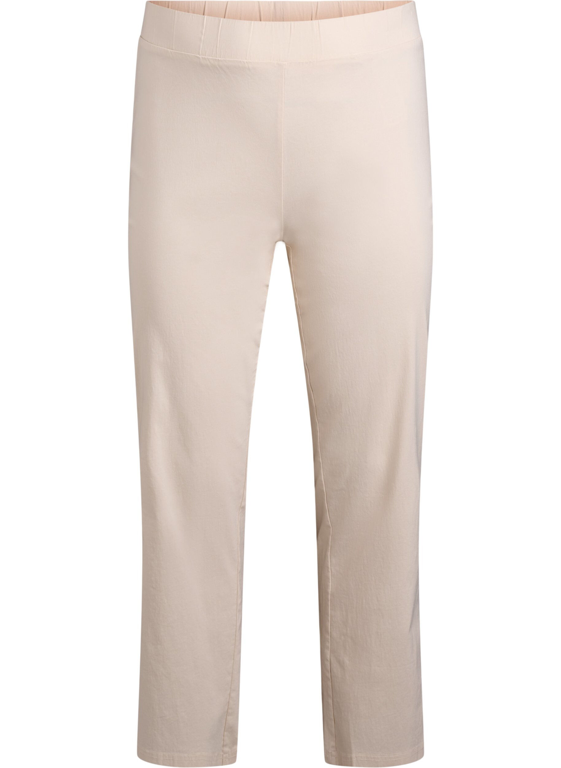 ZizziRekbaar broek van viscose, Beige, Packshot image number 0