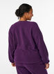 Zachte teddyfleece trui, Paars, Model image number 2