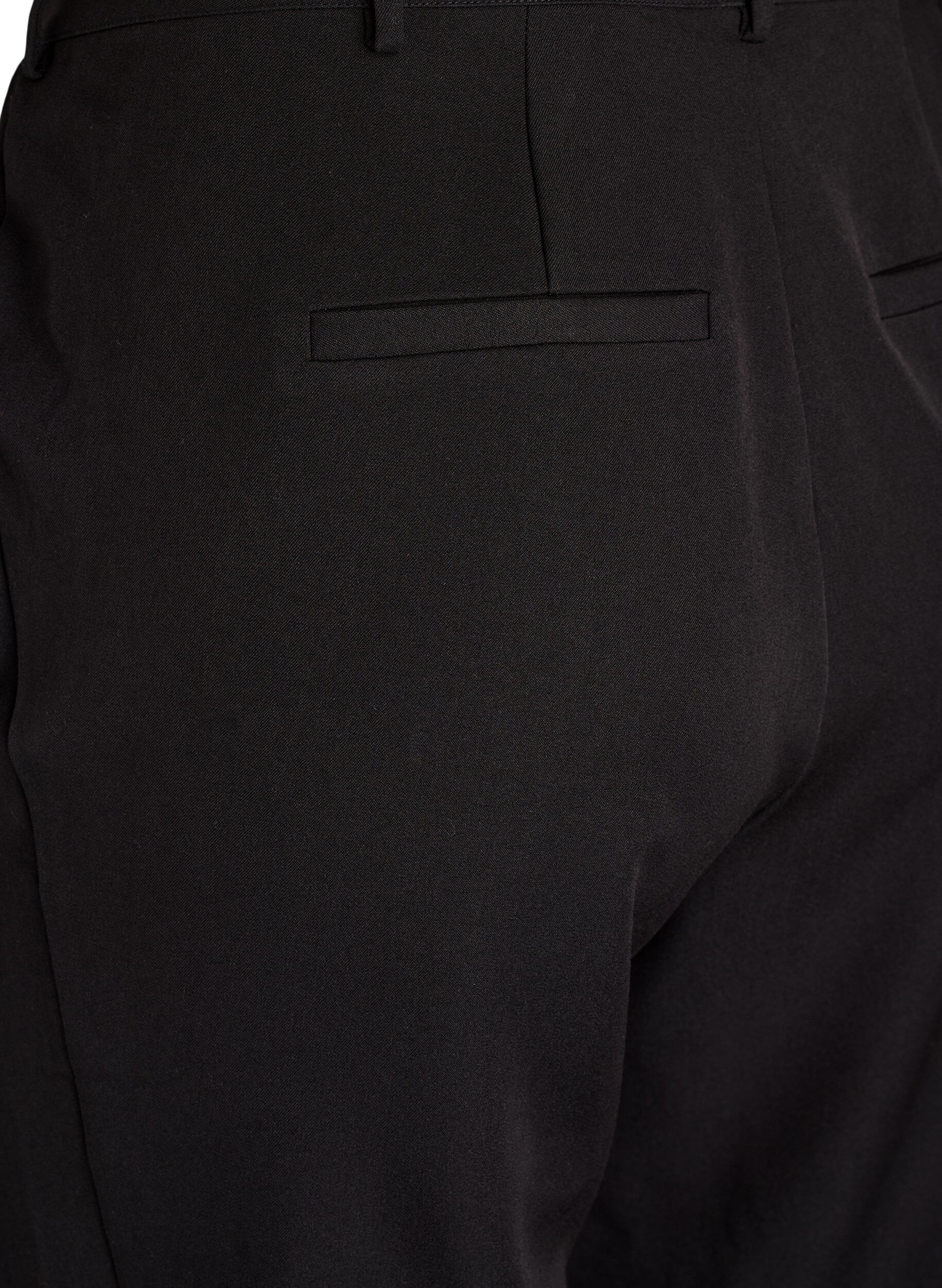 ZizziDressebroek met hoge taille en rechte pijpen, Zwart, Packshot image number 3