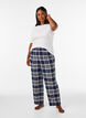 Geruite katoenen pyjamabroek, Blauw, Model image number 1