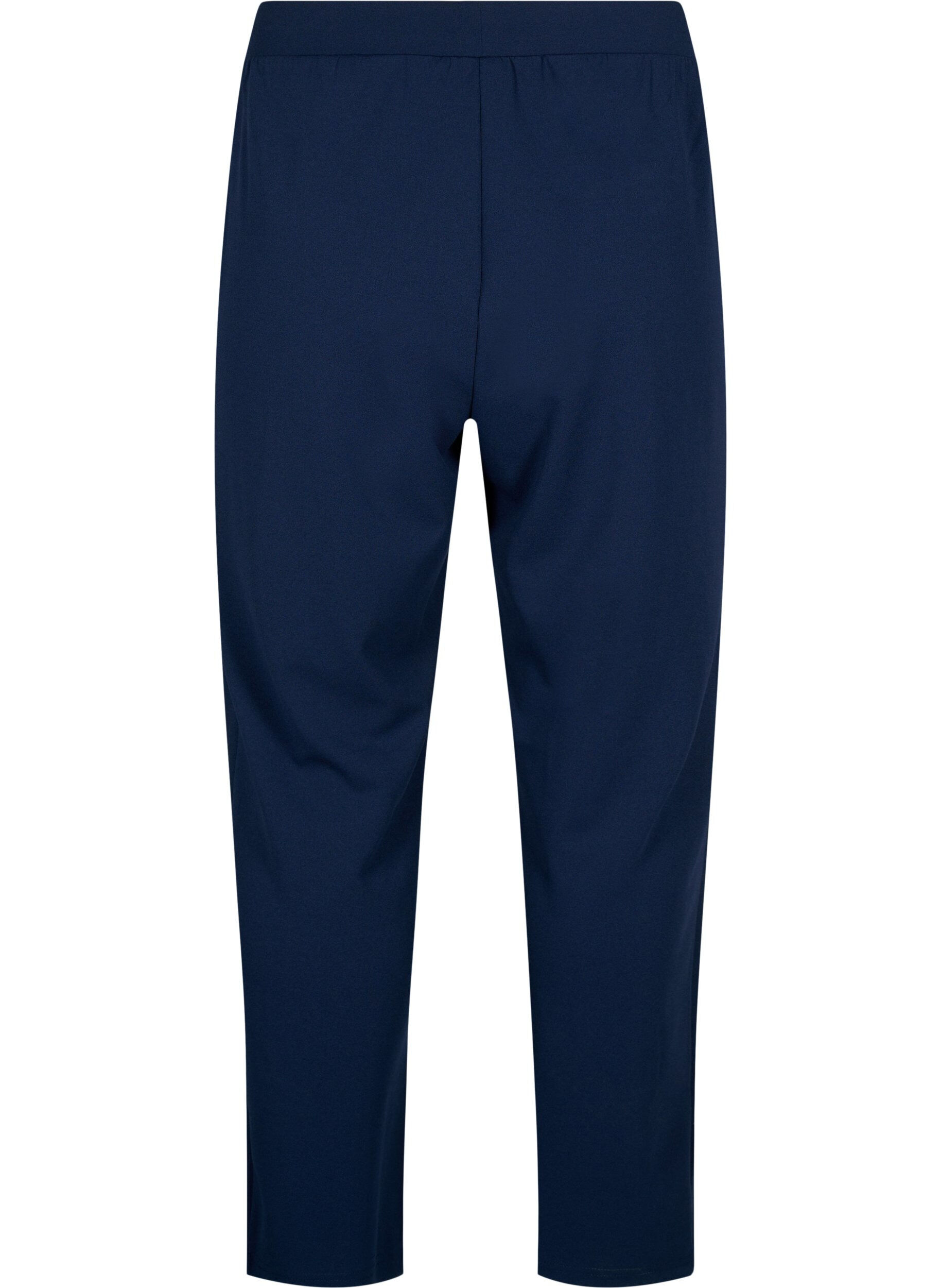 Zizzi Pantalon &agrave; coupe droite, Bleu, Packshot image number 1