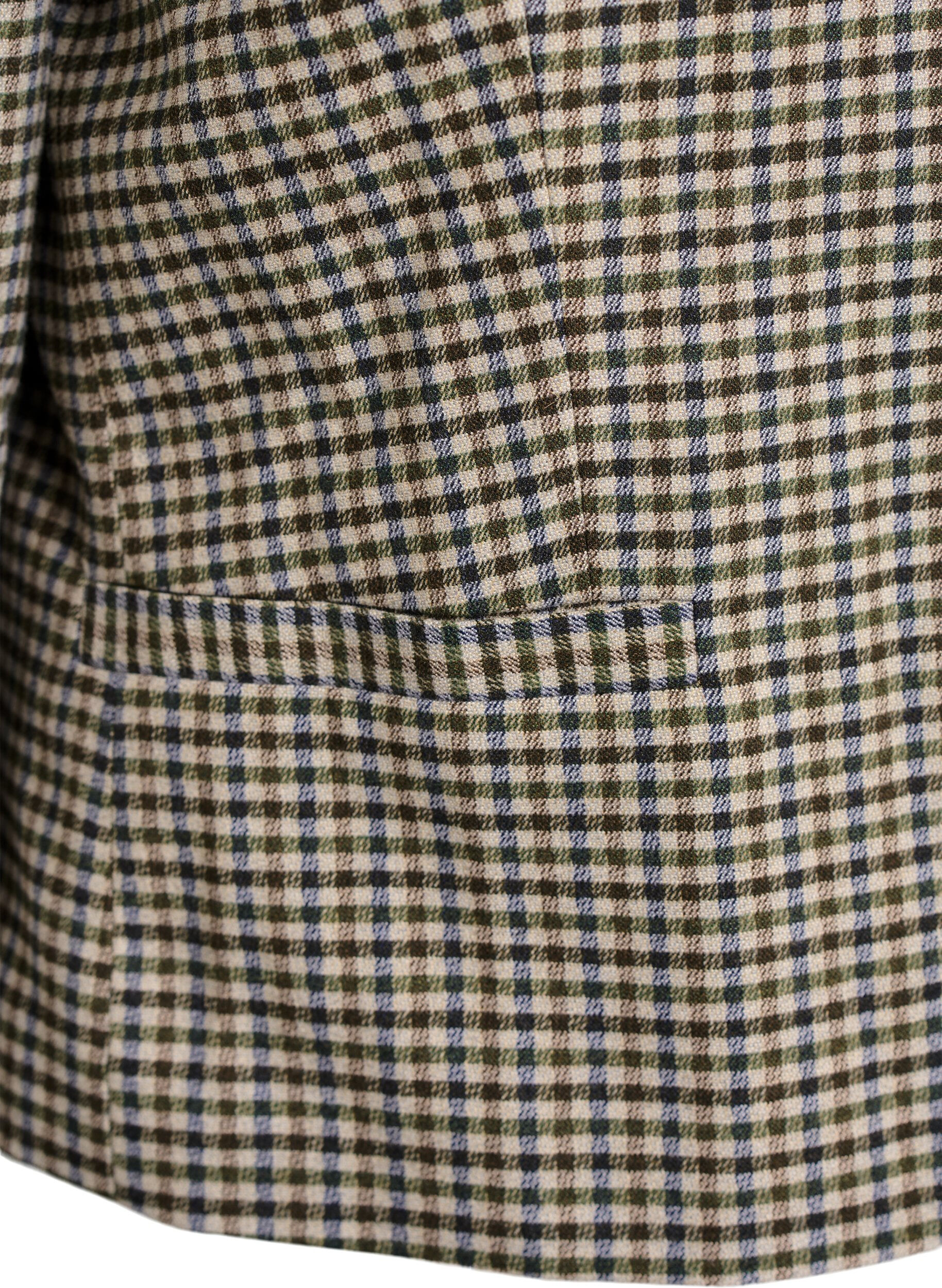 ZizziKorte jas met goudkleurige knopen, Bruin, Packshot image number 3