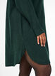 Korte gebreide jurk met ronde hals, Groen, Model image number 3