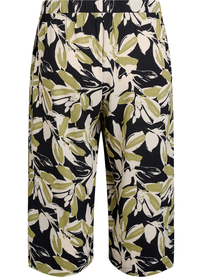Culotte broek met print, Zwart, Packshot image number 1
