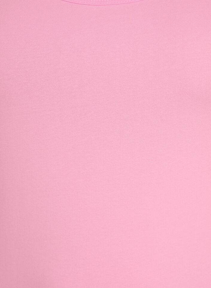Effen basic top in katoen, Roze, Packshot image number 2
