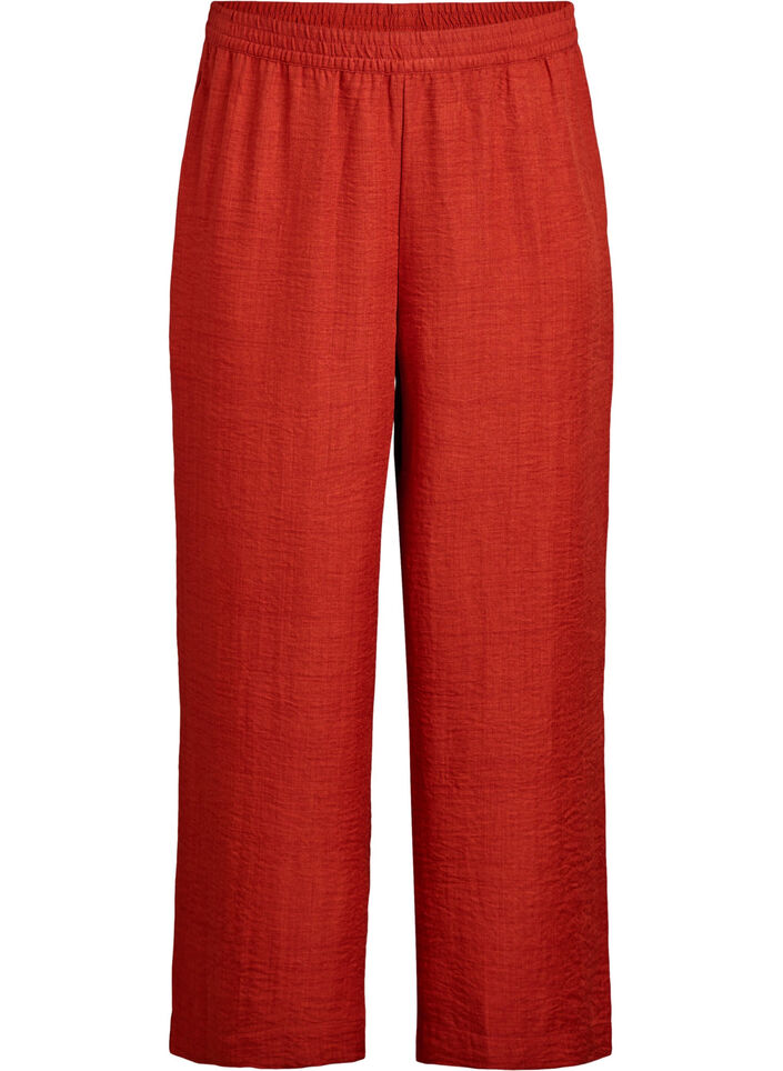 Losse broek met elastische tailleband en zakken, Ketchup, Packshot
