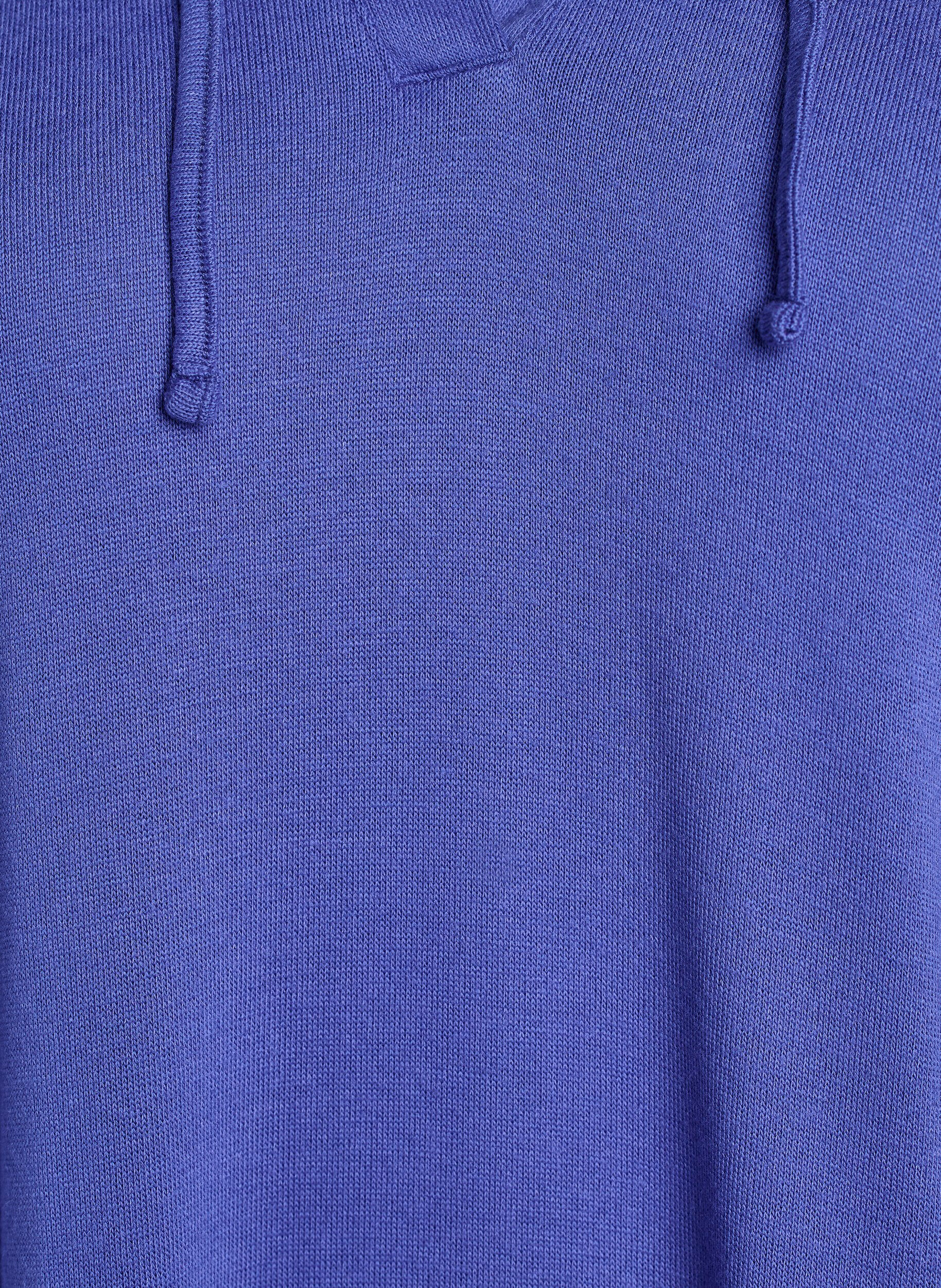 ZizziKorte hoodiejurk met een kangoeroezak, Blauw, Packshot image number 2