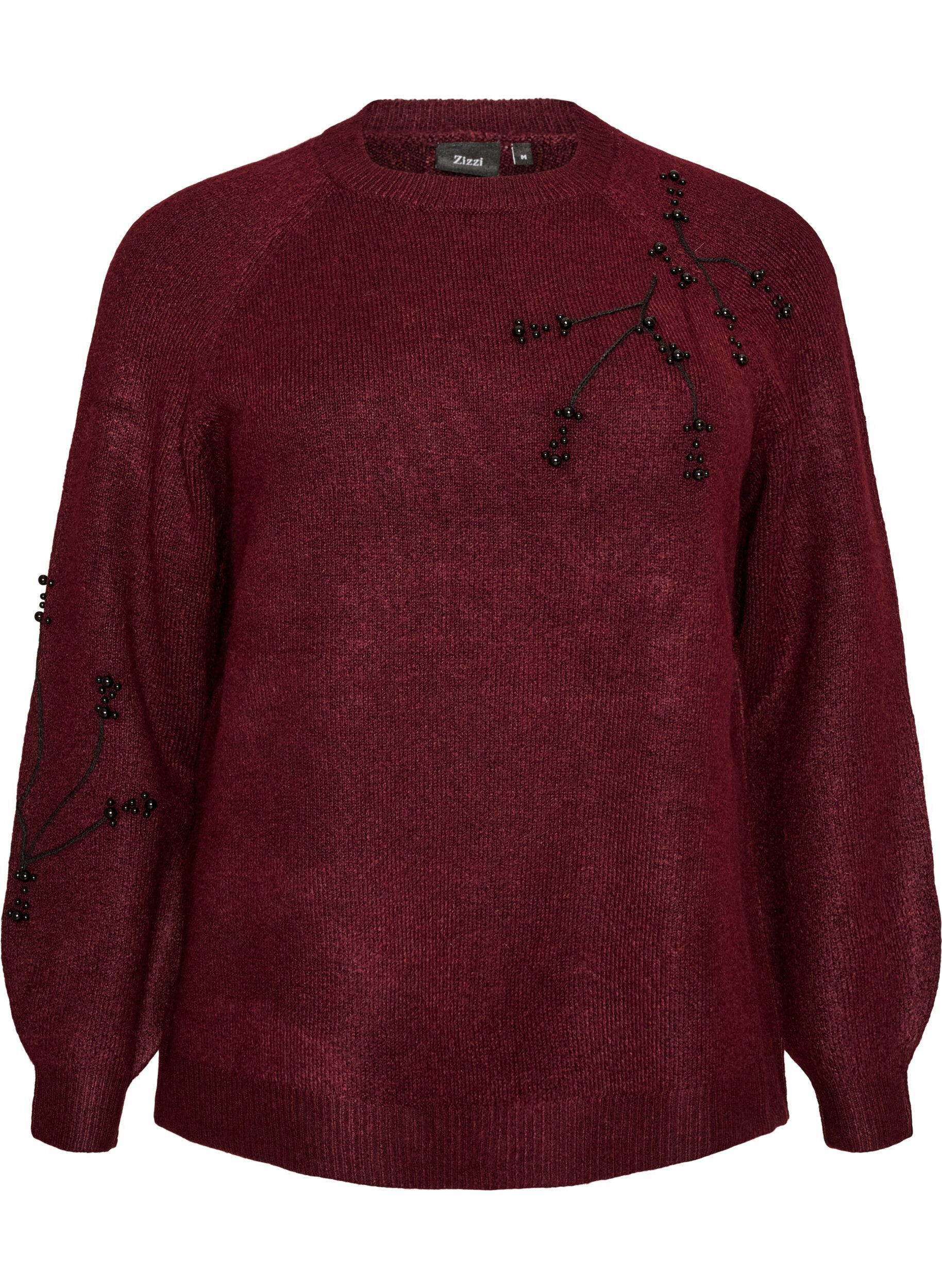 ZizziTrui met parelborduursel, Rood, Packshot image number 0