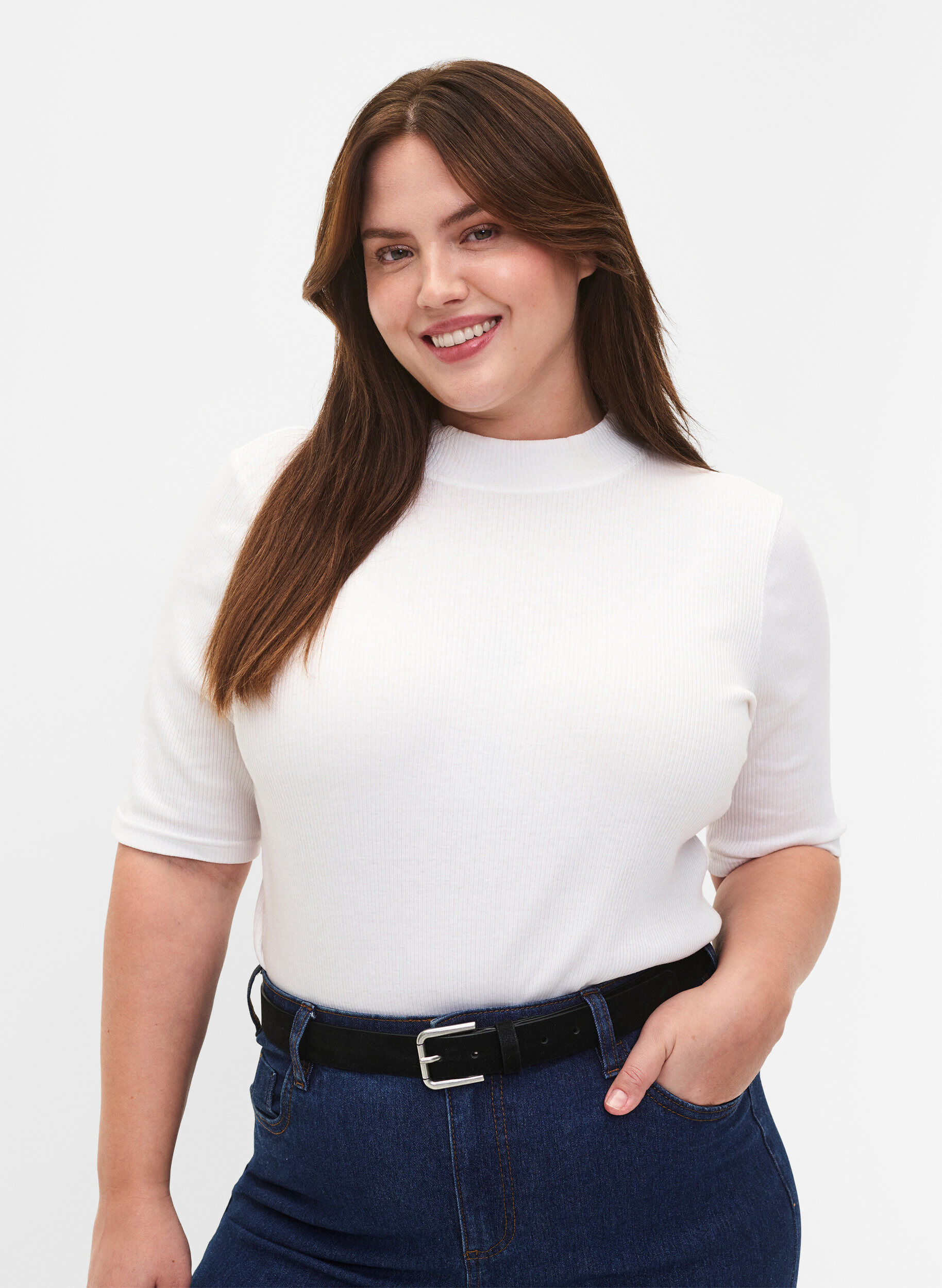 Riem in leermix, Zwart, Model