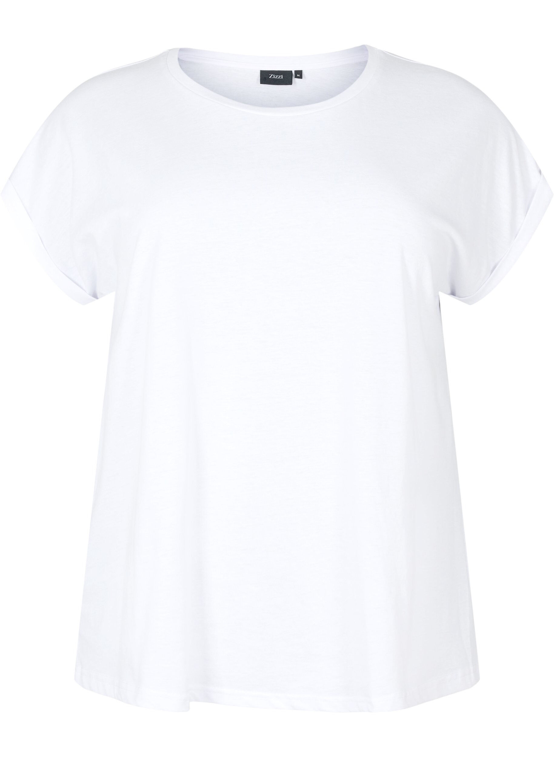 T-shirt met korte mouwen van katoenmix