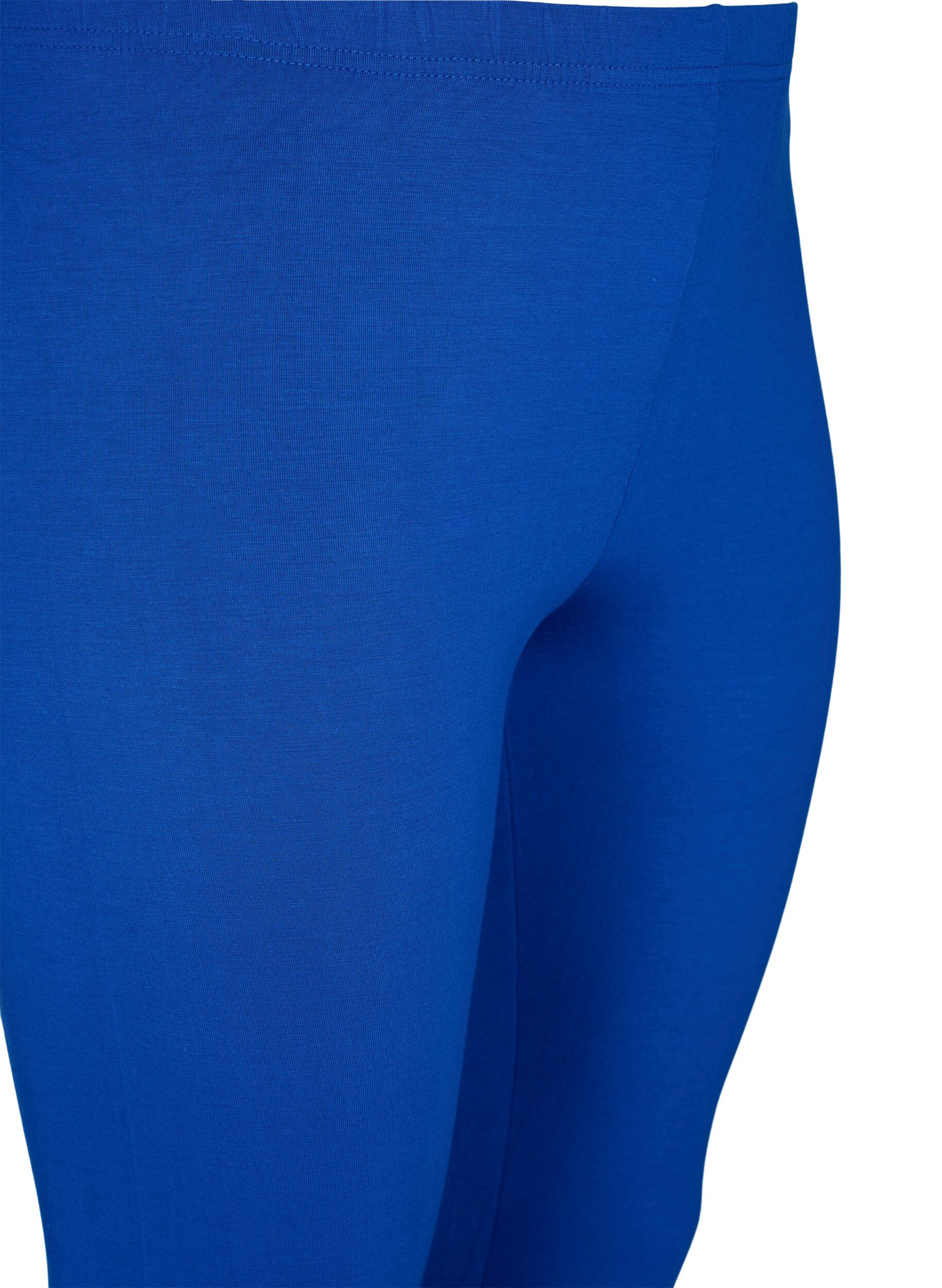 ZizziBasic 3/4 legging in viscose, Blauw, Packshot image number 2