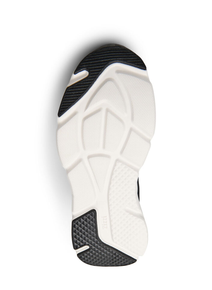 Wide fit - Comfort sneakers met schokabsorberende zool, Black, Packshot