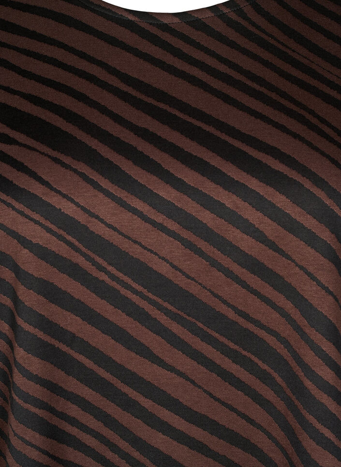 Oversized blouse met patroon, Bruin, Packshot image number 2