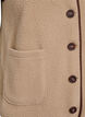 Teddy-fleecevest met contrasterende boorden, Beige, Packshot image number 3