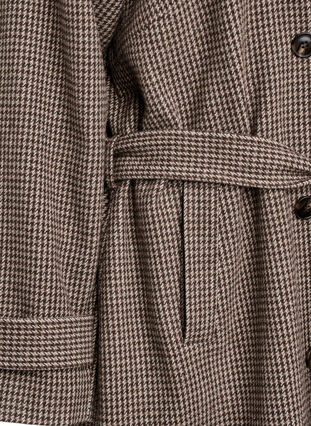 ZizziGeruite mantel met riem, Bruin, Packshot image number 3