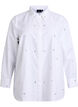 Shirt met strassteentjes, Wit, Packshot image number 0