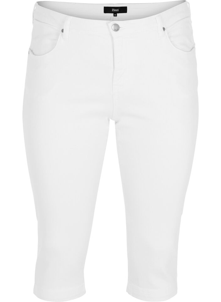 High waist Amy capri jeans met super slim fit, Bright White, Packshot