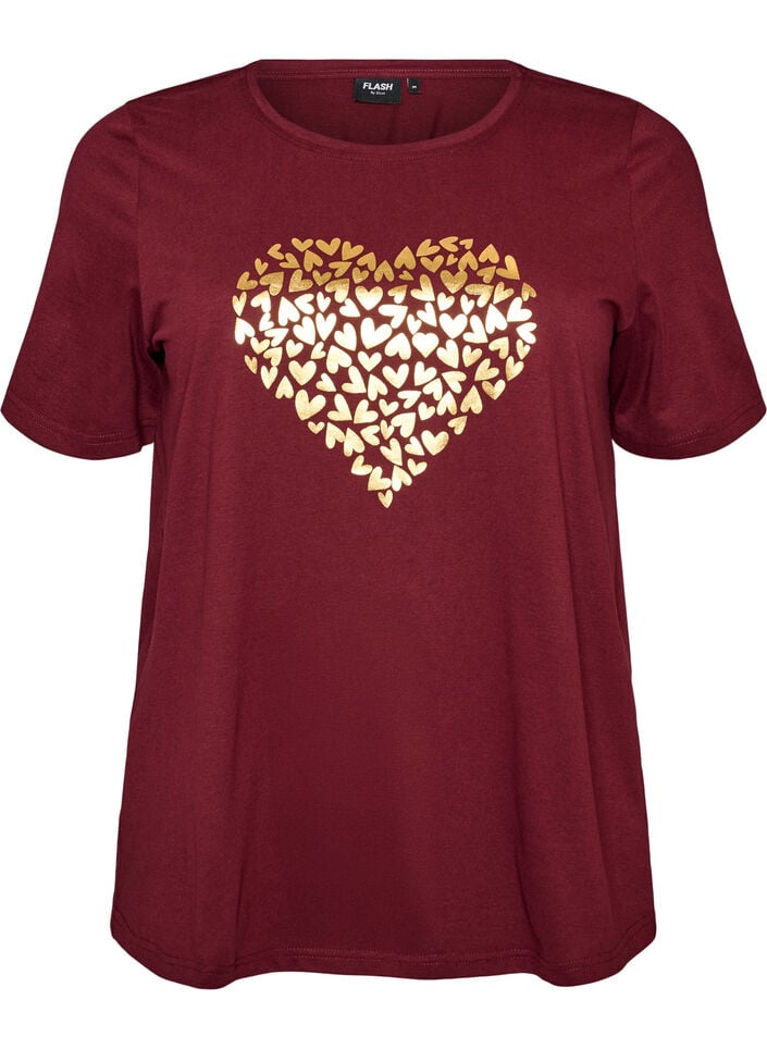 T-shirt met motief, Rood, Packshot image number 0