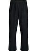 High waist jerseybroek met wijde pijpen, Zwart, Packshot image number 0
