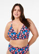 Haut de bikini &agrave; imprim&eacute; floral avec liens &agrave; nouer dans le dos, Rose poudr&eacute;e, Model image number 0