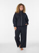 Jersey vest met rits en hoge kraag, Zwart, Model image number 1