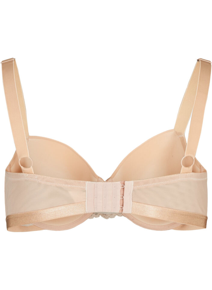Voorgevormde beha met gaas, Beige, Packshot image number 1
