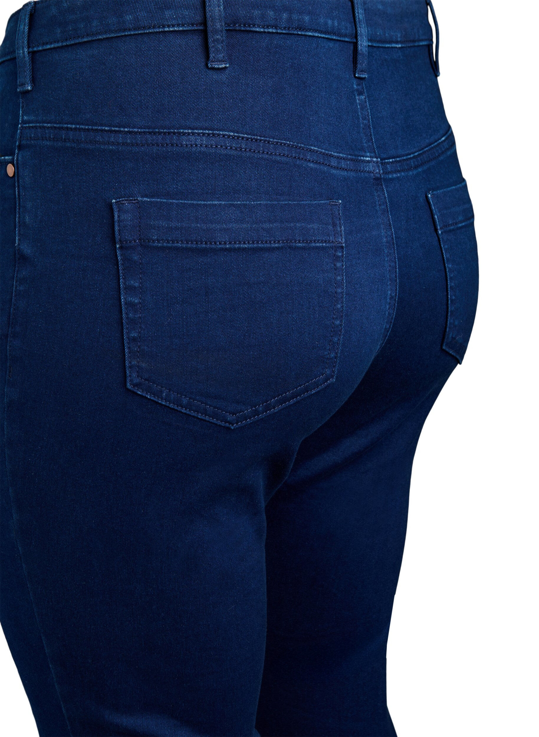 ZizziAmy capri jeans met hoge taille en super strakke pasvorm, Blauw, Packshot image number 3