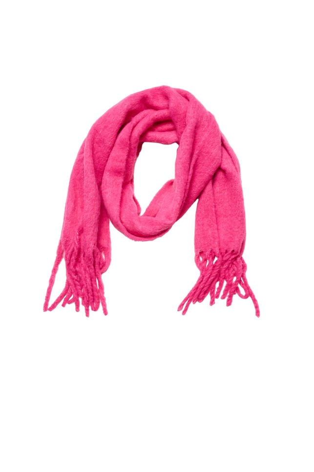 Zachte sjaal met franjes, Roze, Packshot