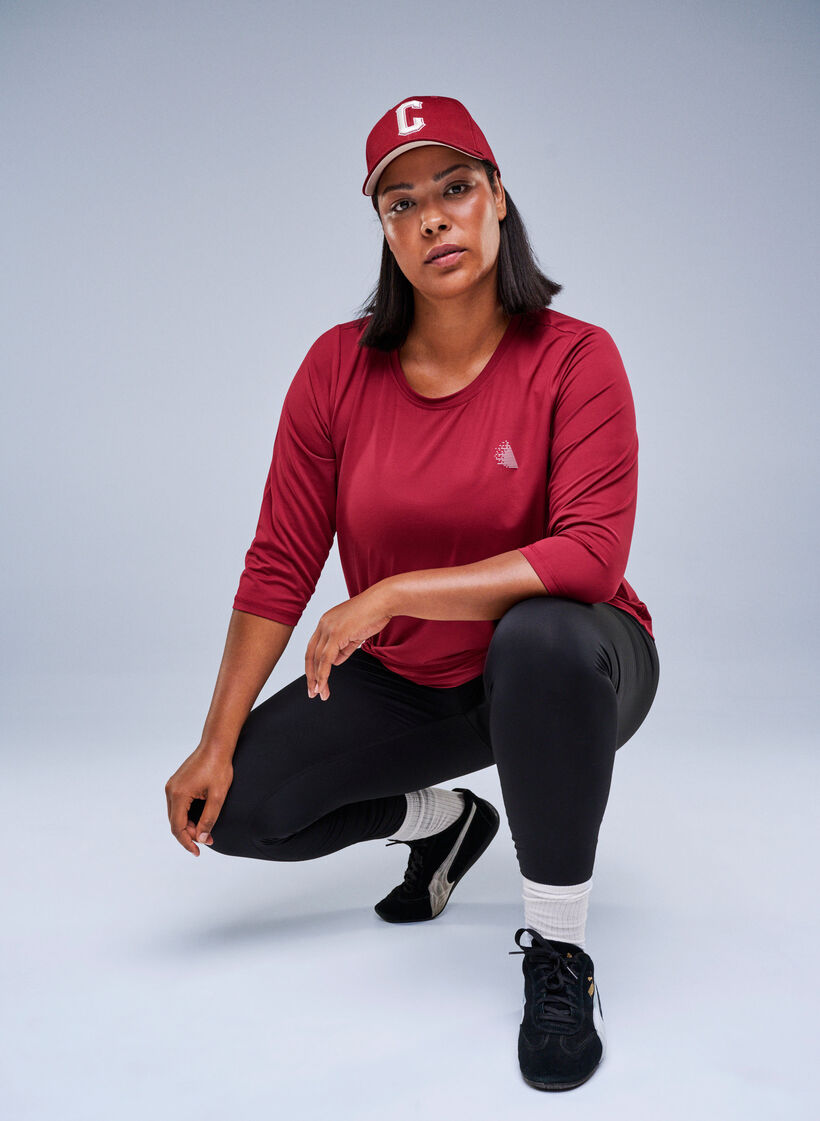 Training blouse met 3/4 mouwen, Rood, Image image number 0