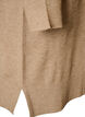 Korte gebreide jurk met raglanmouwen en een middennaad, Beige, Packshot image number 3