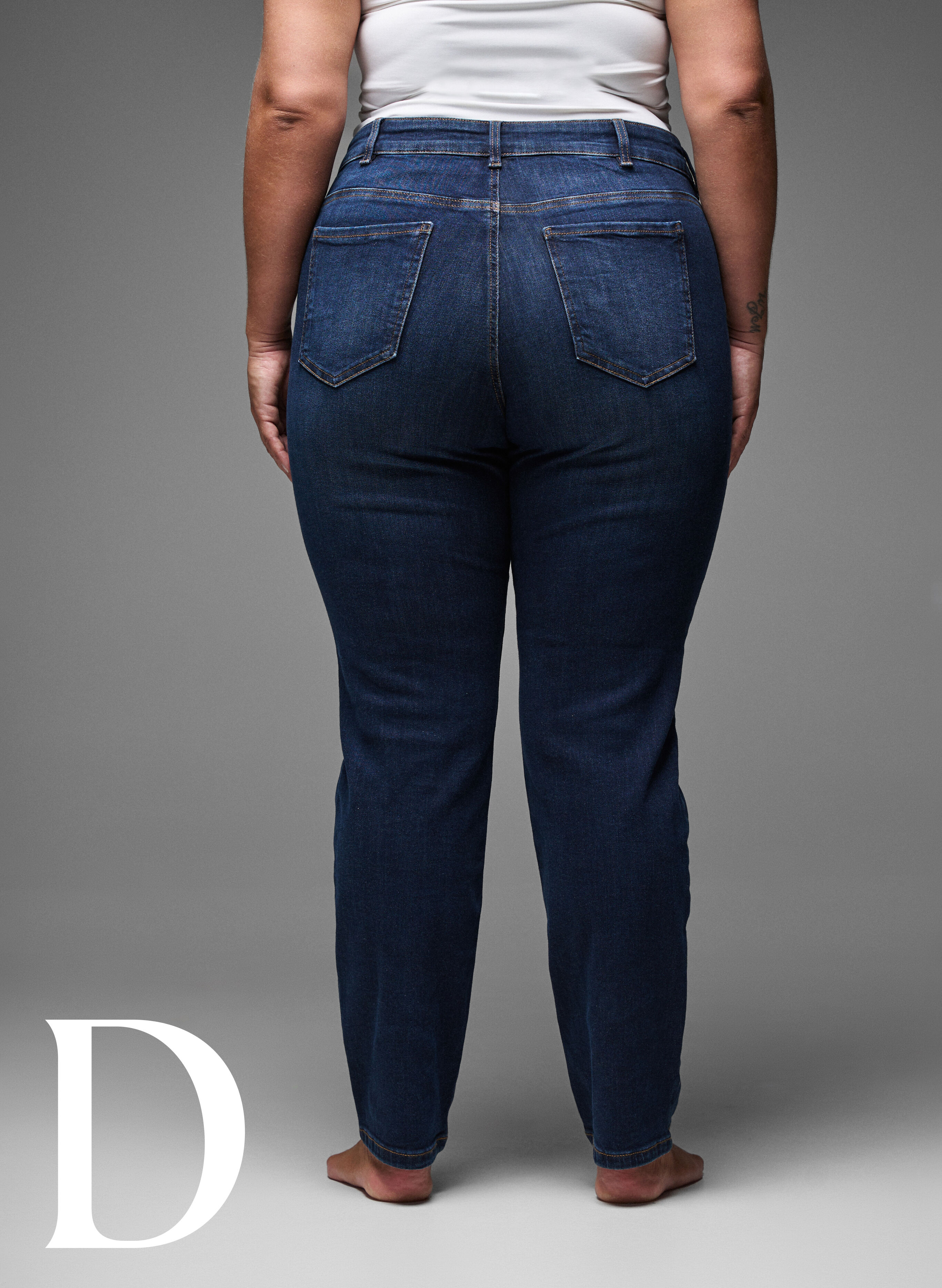 ZizziStrakke pasvorm jeans met een normale taille, Dark Blue, Model image number 9