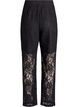 Hoog getailleerde kanten broek, Zwart, Packshot image number 1