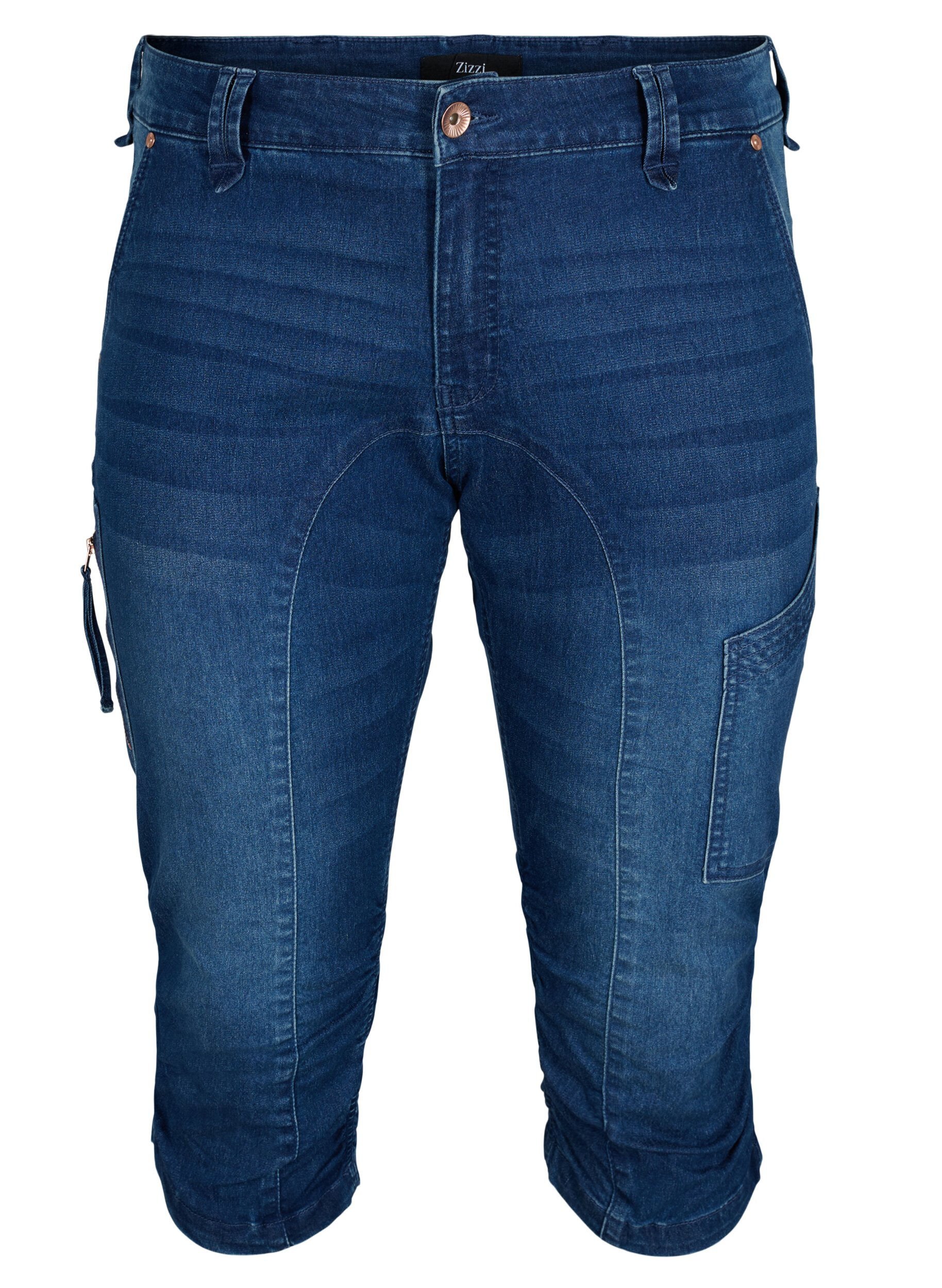 Slim fit capri jeans met zakken