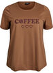 T-shirt met print, Bruin, Packshot image number 0