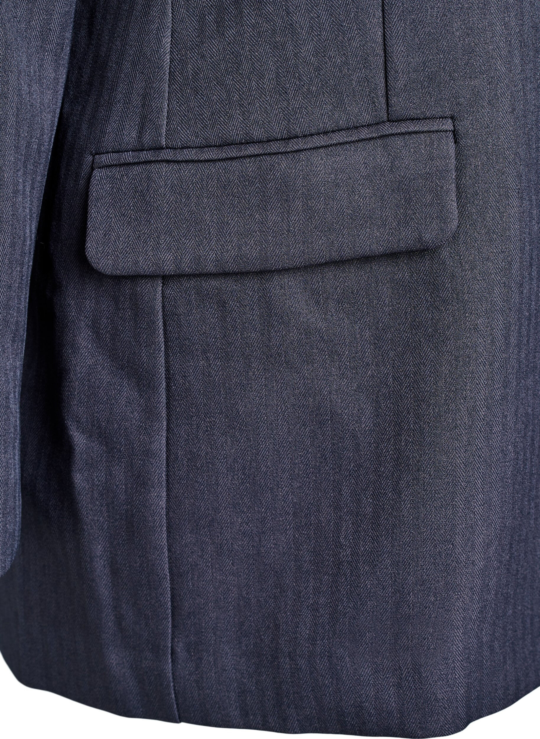 ZizziKlassieke blazer met zakken, Grijs, Packshot image number 3