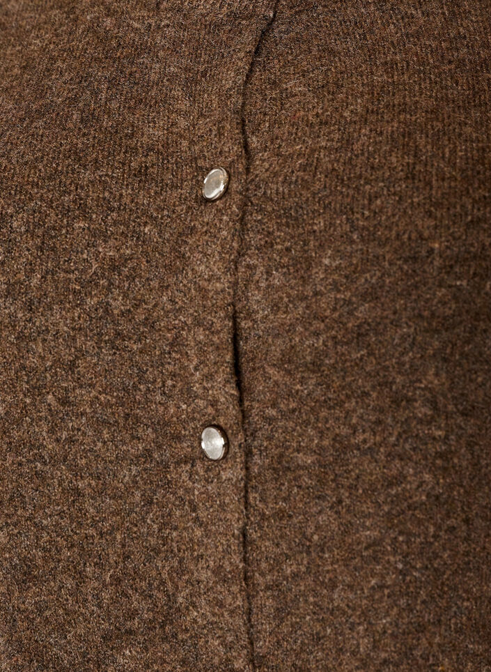 Gebreid vest met korte mouwen, Bruin, Packshot