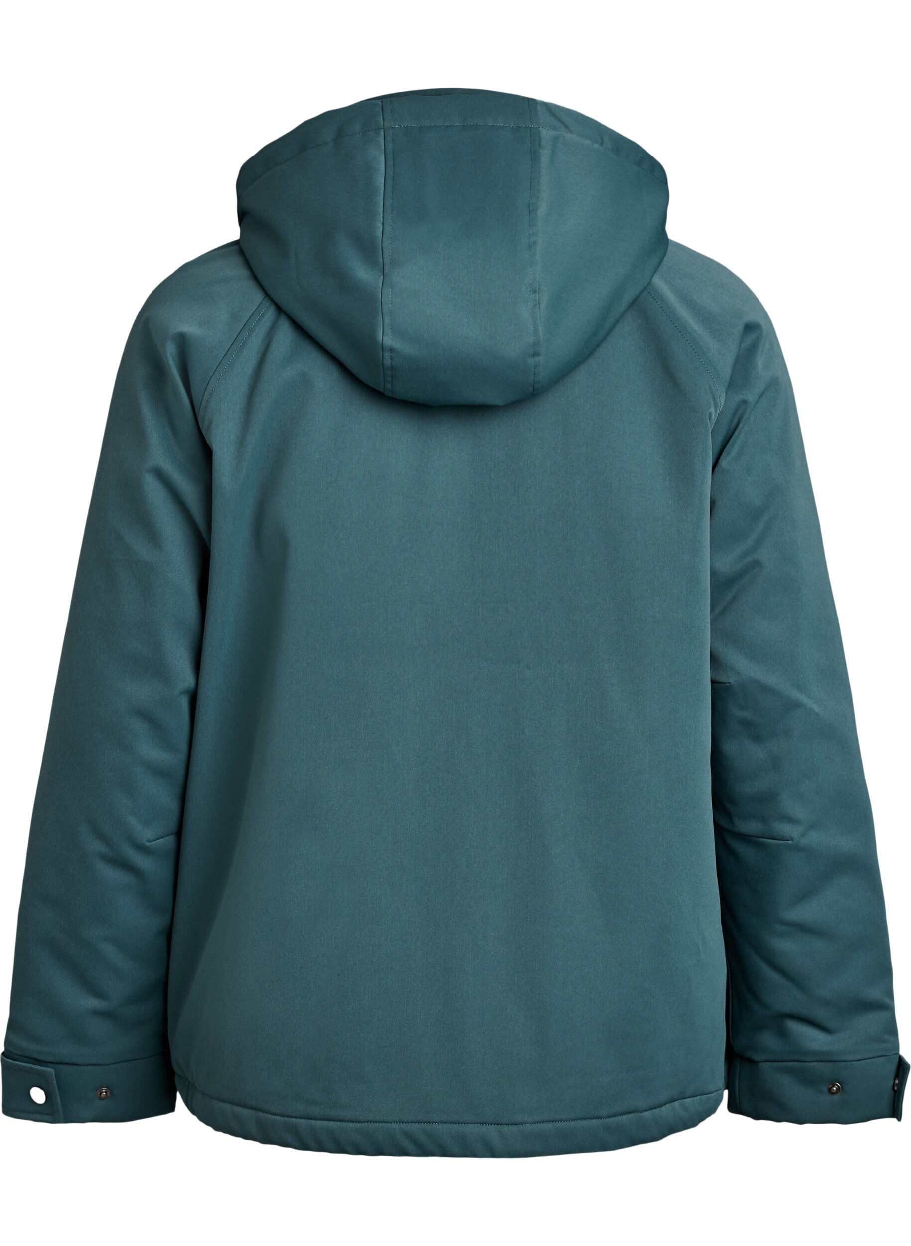 ZizziGewatteerde parka met afneembare capuchon, Groen, Packshot image number 1
