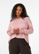 Gebreide blouse met ronde hals, Roze, Model image number 0