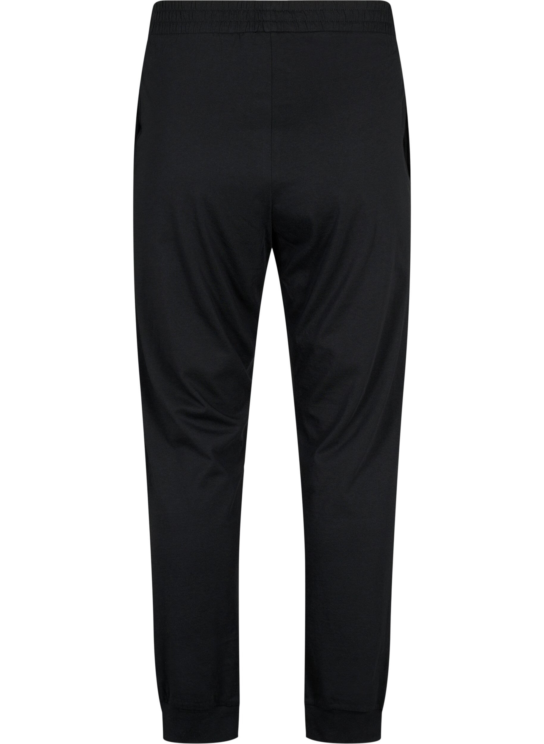 ZizziKatoenen pyjama, Zwart, Packshot image number 1